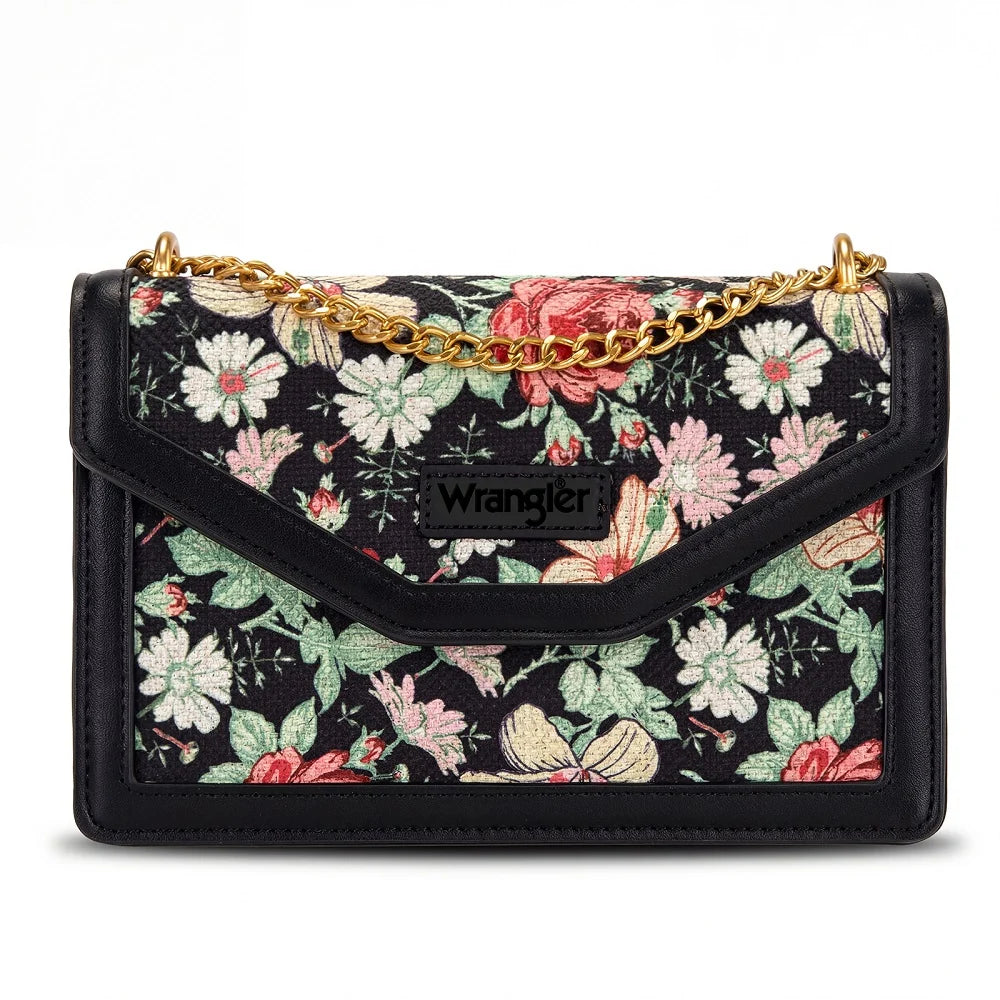 Wrangler Floral Print Chain Crossbody Bag
