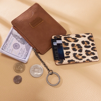 Small Card Case Keychain With Detachable Card Holder