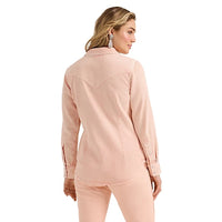 Wrangler Women’s Colorwash Slim Long Sleeve Snap Western Shirt