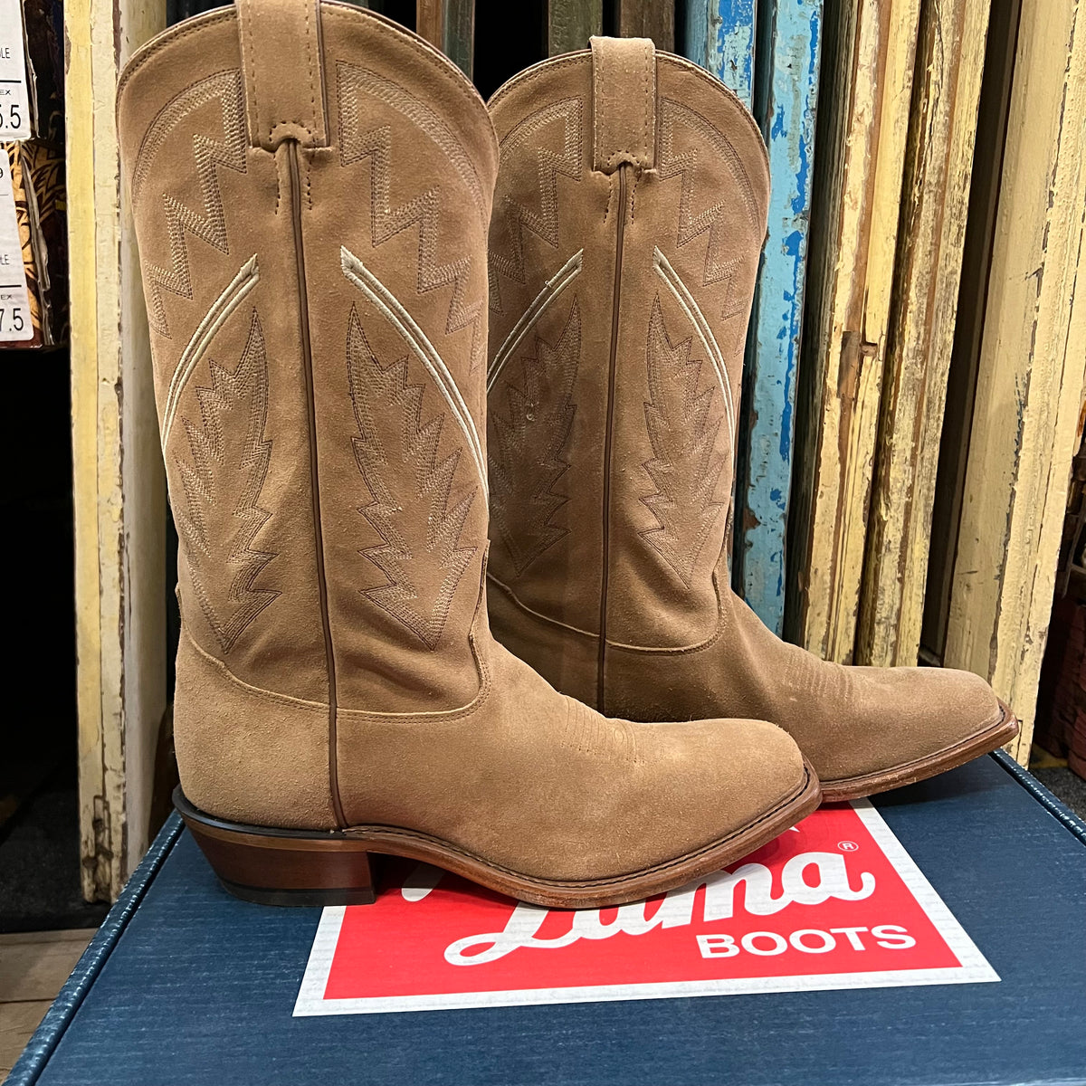 Men’s Tony Lama Tan Suede Boots- Size 8.5D