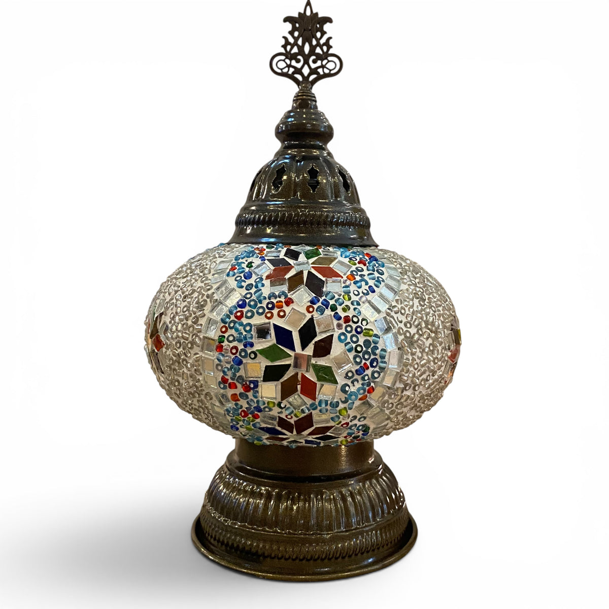 7” Turkish Table Lamp Multicolored