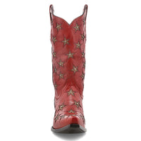 Black Star Women’s Marfa Star Inlay Studded Western Boots - Snip Toe