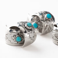 Navajo Made Sterling Silver Huggie Earrings