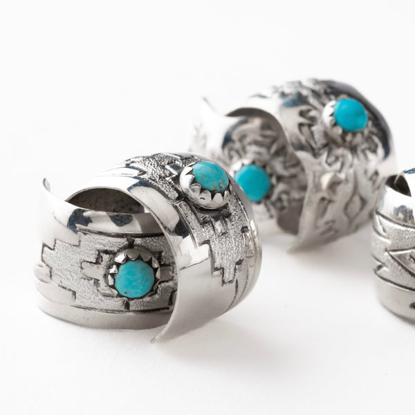 Navajo Made Sterling Silver Huggie Earrings