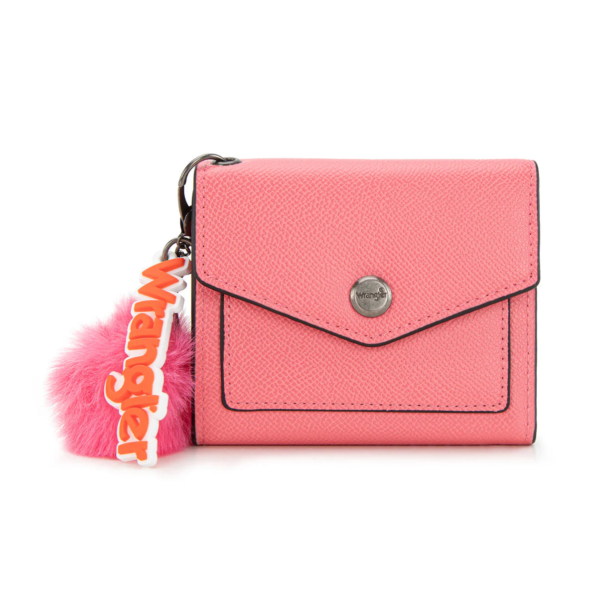Wrangler Tri-Fold Wallet with Keyring Pom Pom