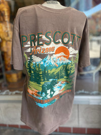 Unisex Coffee Colored Prescott Mountains W/ Black Bear