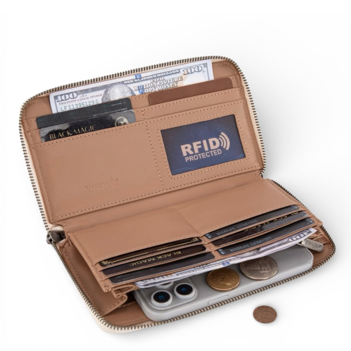 Leopard Print Zip Wallet Wristlet