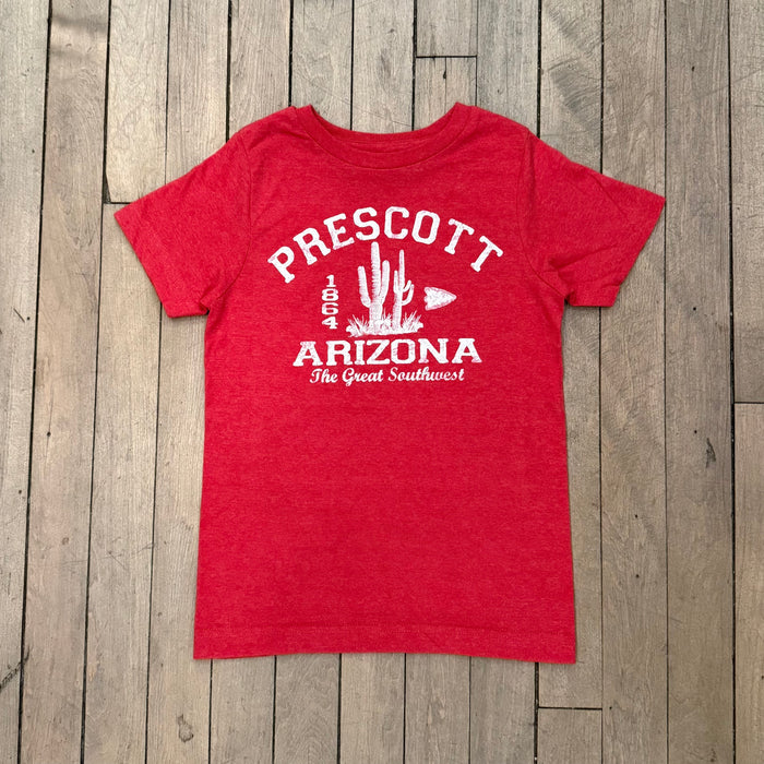Red Cactus Glow In The Dark Kids Tee