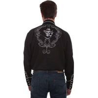 Scully Men’s Embroidered Smoking Gun Pearl Snap Shirt
