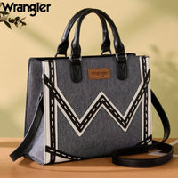 Wrangler Contrast Stitch Chevron Hobo Tote Bag