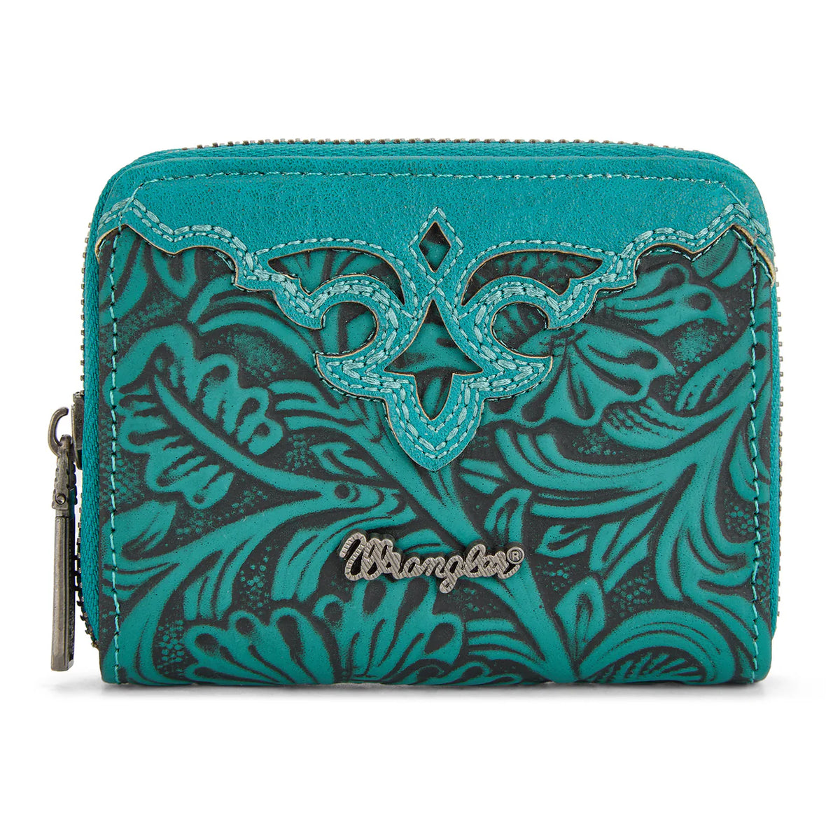 Wrangler Tooled Zip-Around Wallet