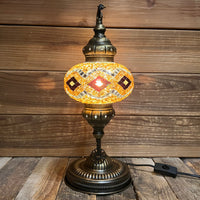 Handmade Half a Heart Turkish Lamps - Brown