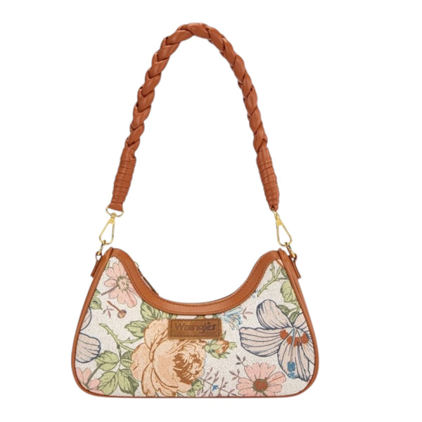 Wrangler Floral Print Braided Hobo Bag