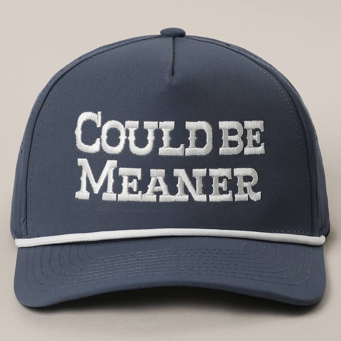 Could Be Meaner Premium Materials Rope Strap Trucker Hat: Navy One Size