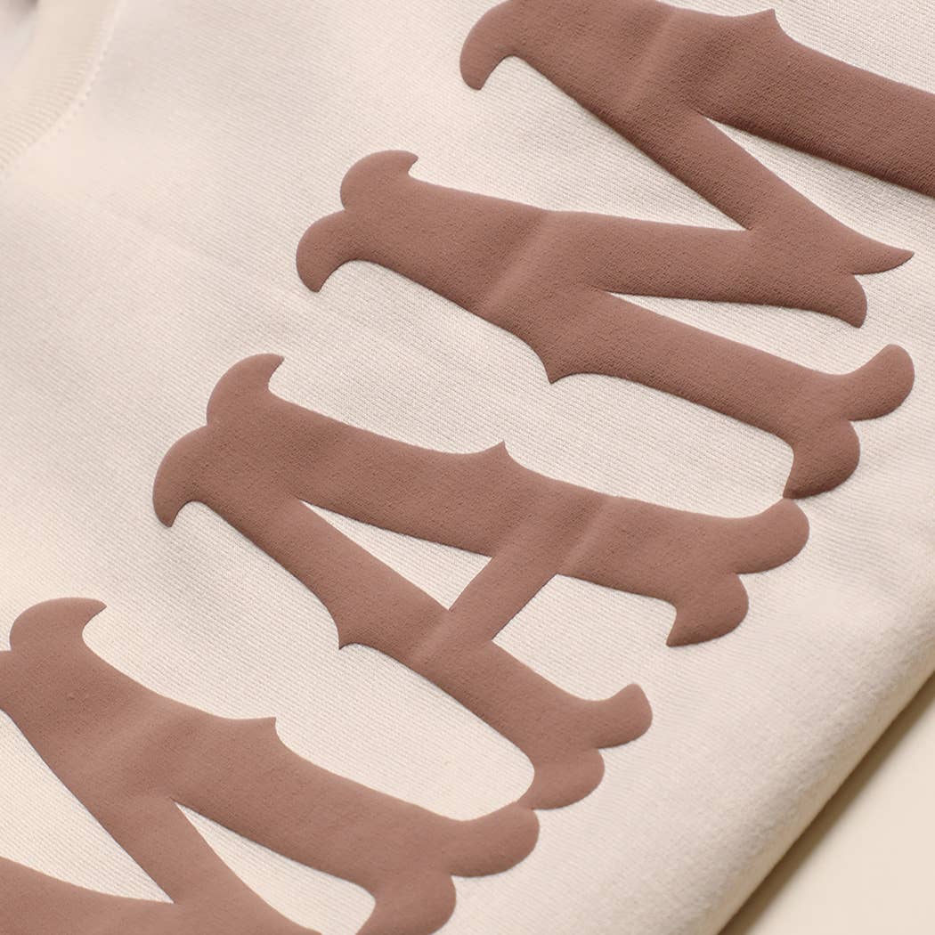 Mama Bold Puff Print Mid Weight Sweatshirt