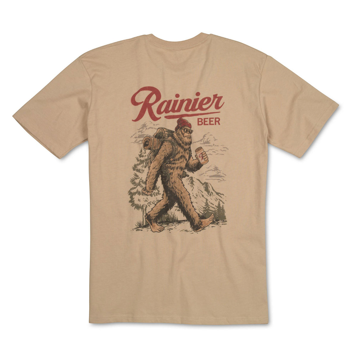 Rainier Beer Sasquatch Print T-Shirt