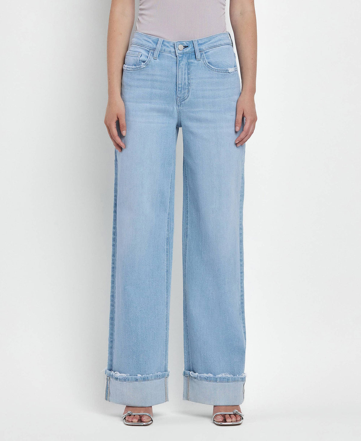 Super High Rise Cuffed Baggy Wide Jeans Intrepid