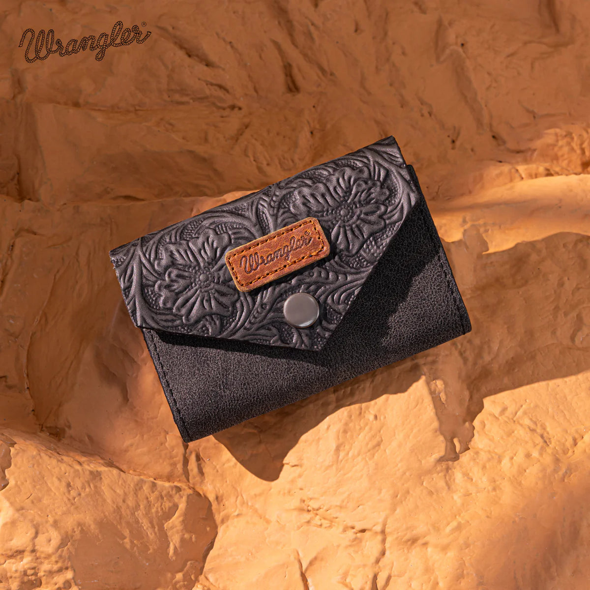 Wrangler Floral Tooled Card Holder