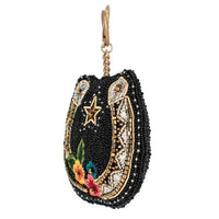 Good Luck Beaded Horse Shoe Coin Purse/Key Fob