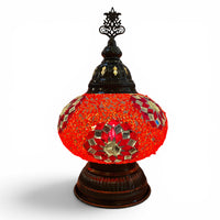 7” Turkish Table Lamp Red