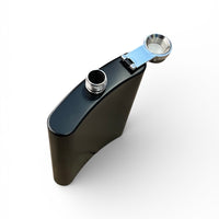 Matte Black "Whiskey Row" 8 oz Flask