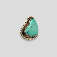 Vintage Turquoise and Sterling Silver 3 Stone Cuff and Ring Set
