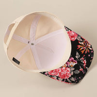 HOWDY Darlin' Embroidery Patch Floral Two-Tone Hat: Black / ONE SIZE