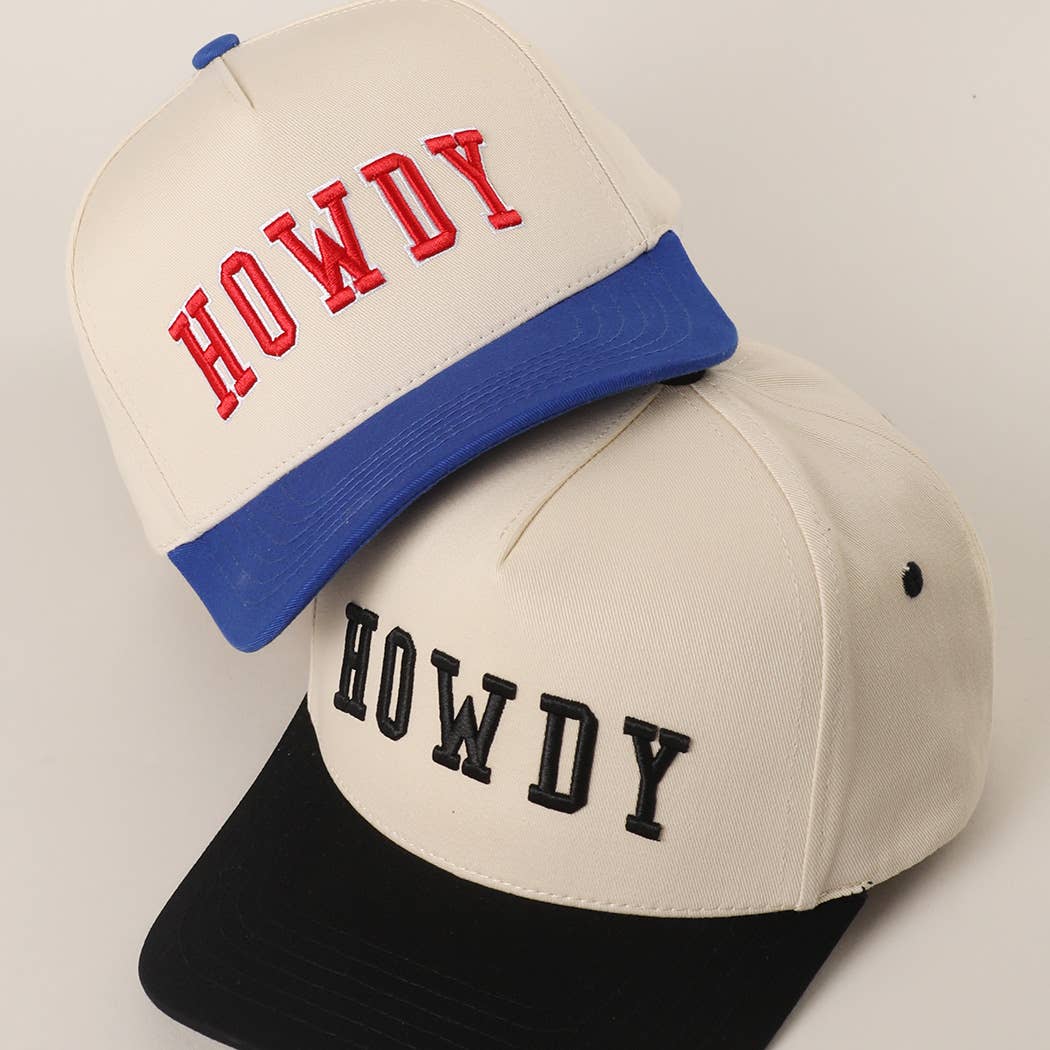 Howdy 3D Letter Embroidered Trucker Hat