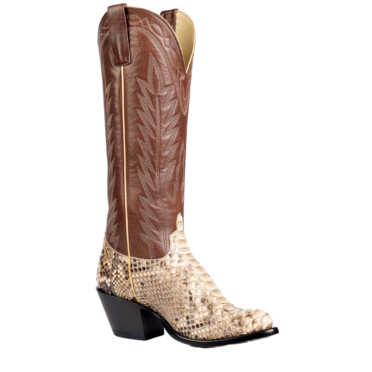 Women’s Mink Python Coffee Brown Western Boots