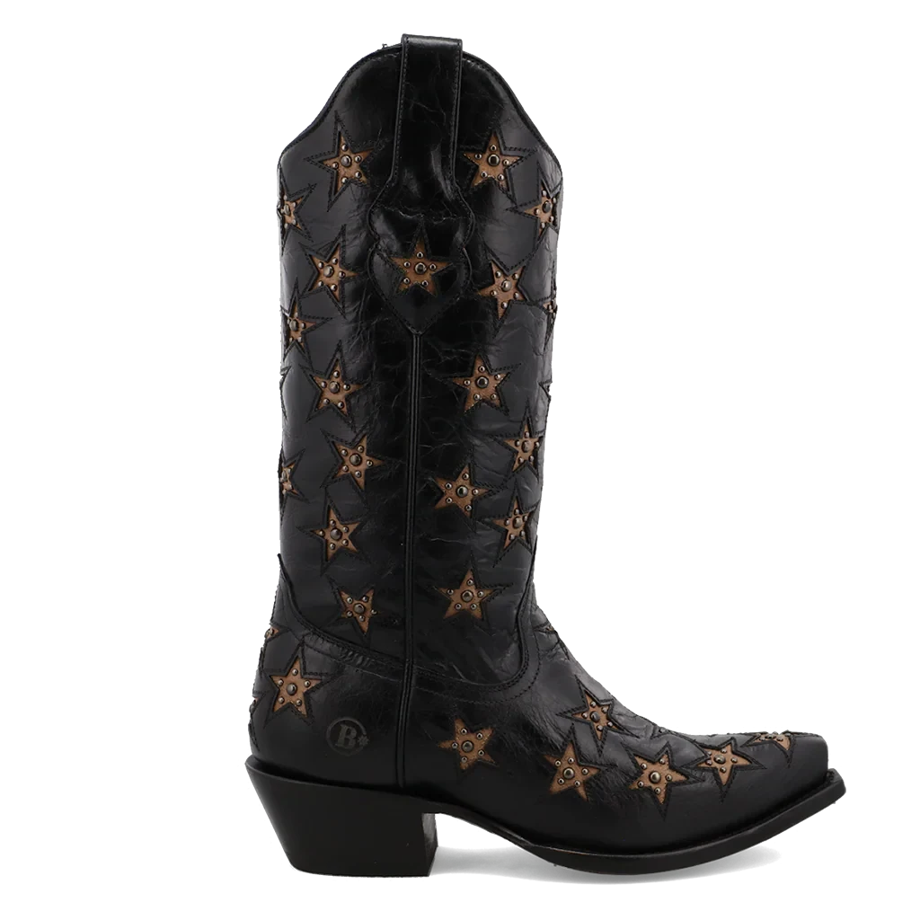Black Star Women’s Marfa Star Inlay Studded Western Boots - Snip Toe