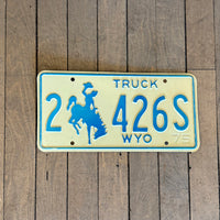 Wyoming License Plate