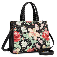 Wrangler Floral Print Braided Tote Bag