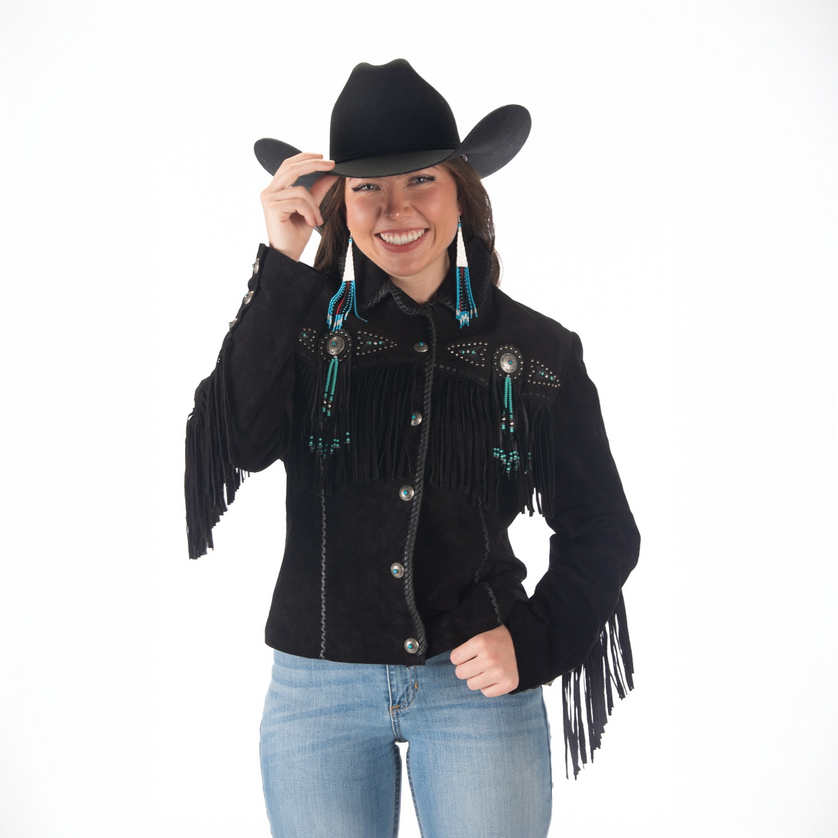 Women’s Scully Fringe and Beaded Jacket