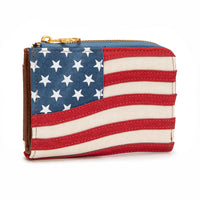 Montana West American Flag RFID Zip Around Wallet