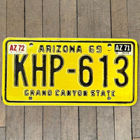 Arizona License Plate- Yellow