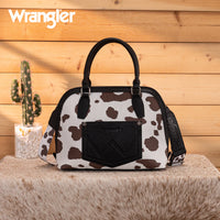 Wrangler Cow Print Satchel Crossbody Purse