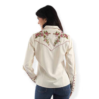 Scully Women’s Embroidered Floral Snap Longsleeve Shirt