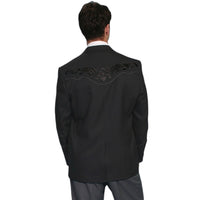 Scully Men’s Black Floral Embroidered Blazer