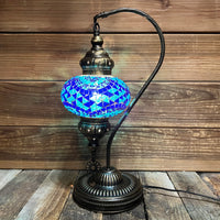 Handmade Half a Heart Turkish Lamps - Light Blue