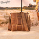 Wrangler Woven Tooled Grid Panel Crossbody Bag