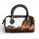Genuine Cowhide Mini Duffle Purse with Crossbody Strap