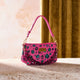 Wrangler Leopard Print Canvas Shoulder Bag with Chain Strap