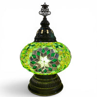 7” Turkish Table Lamp Green