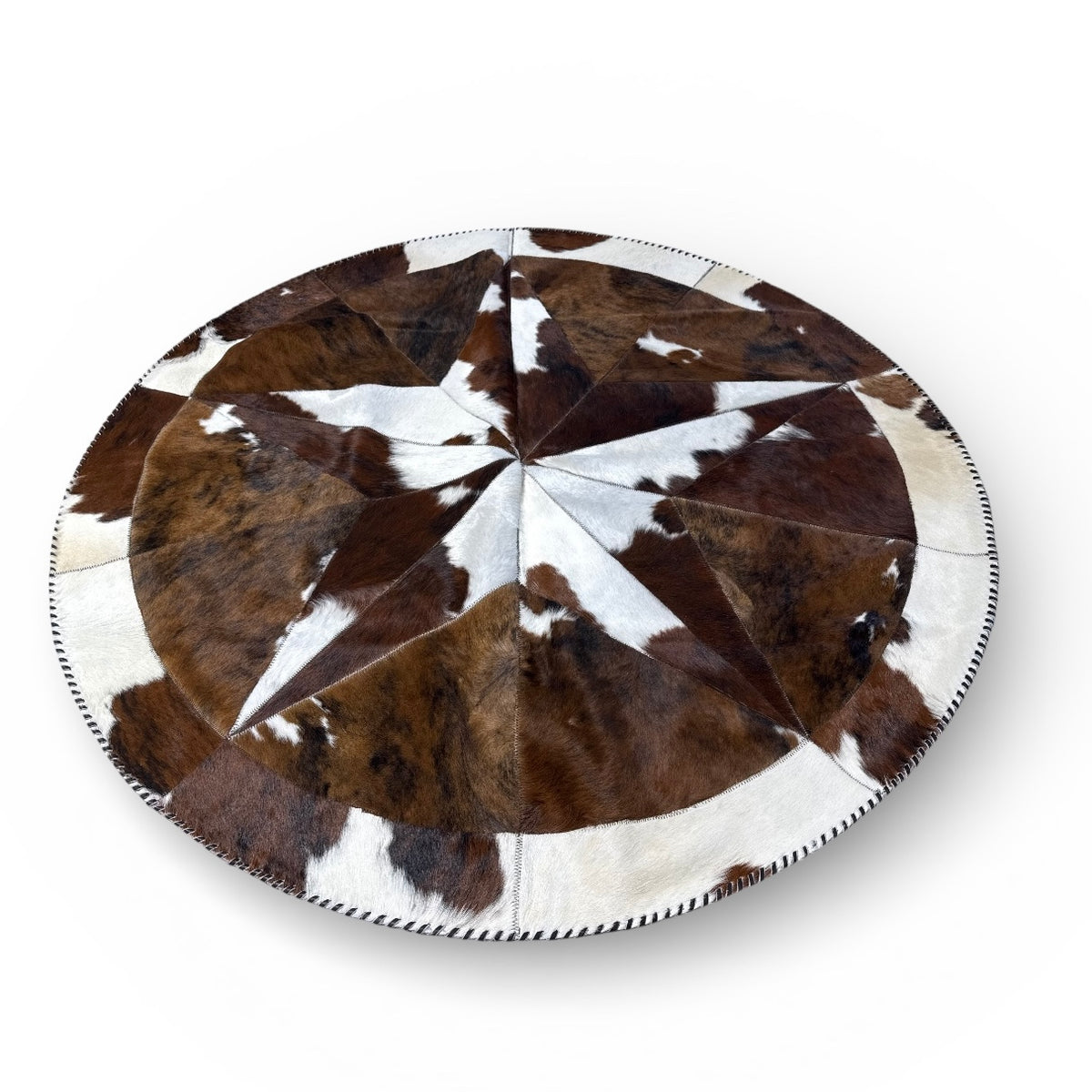 Genuine Cowhide Star Round Rug 1 – 5 ft