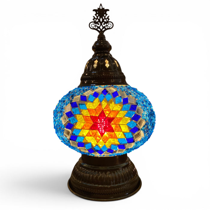 7” Turkish Table Lamp Multicolored