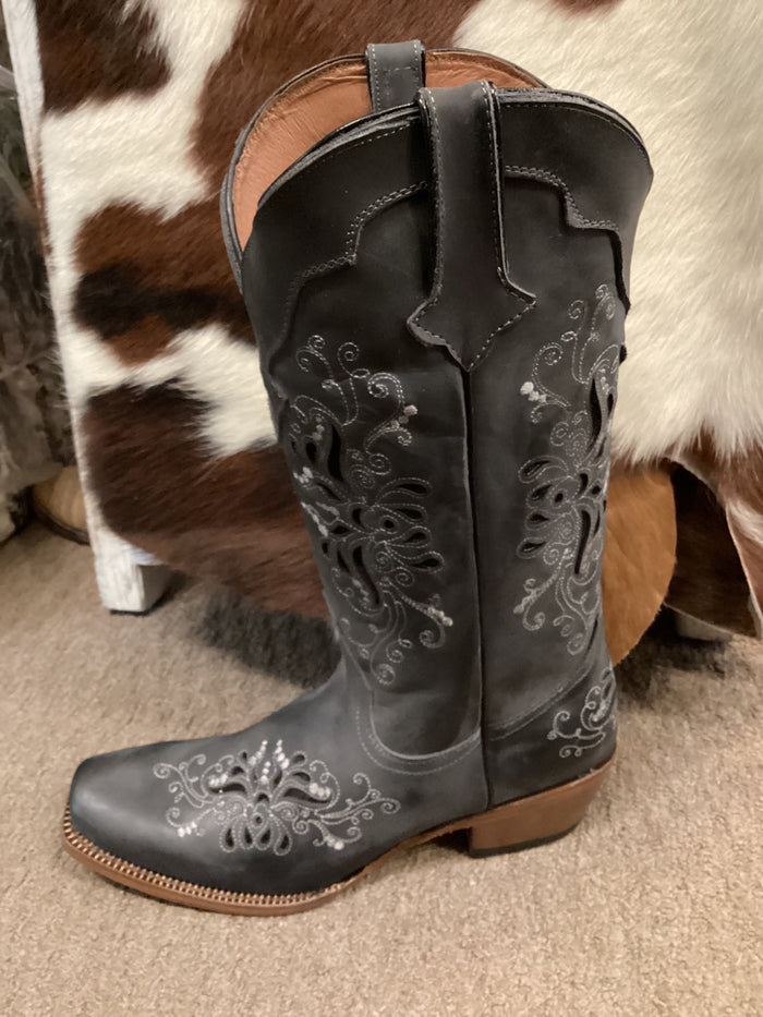 Tanner Mark Medina Women’s Grey with Black Shimmer Butterfly Inlay