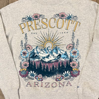 Women’s Prescott Arizona Mountain Scene Mock Neck Sweatshirt