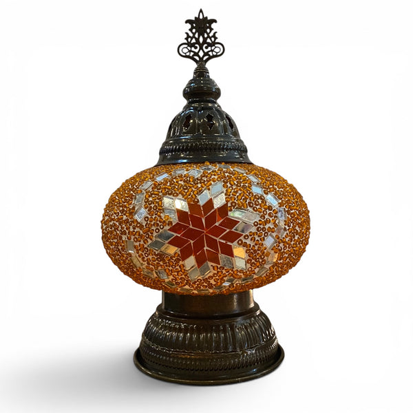 7” Turkish Table Lamp Orange