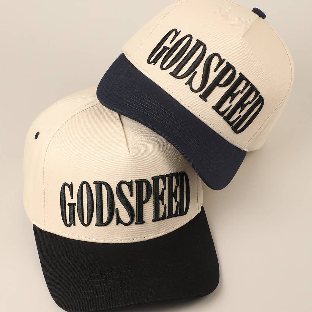 GODSPEED Two-Tone Embroidered Trucker Hat: ONE SIZE