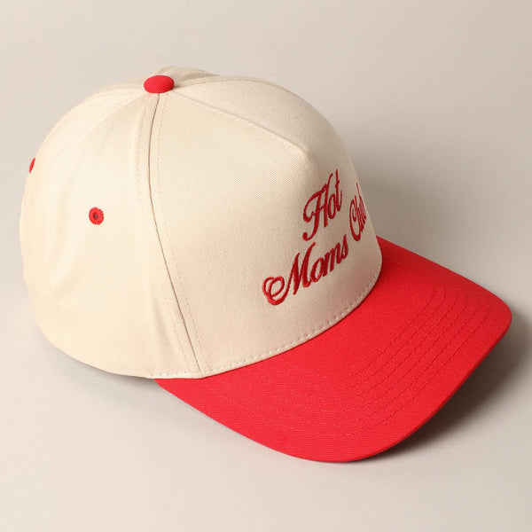 Hot Moms Club Trucker Baseball Cap: RED / ONESIZE